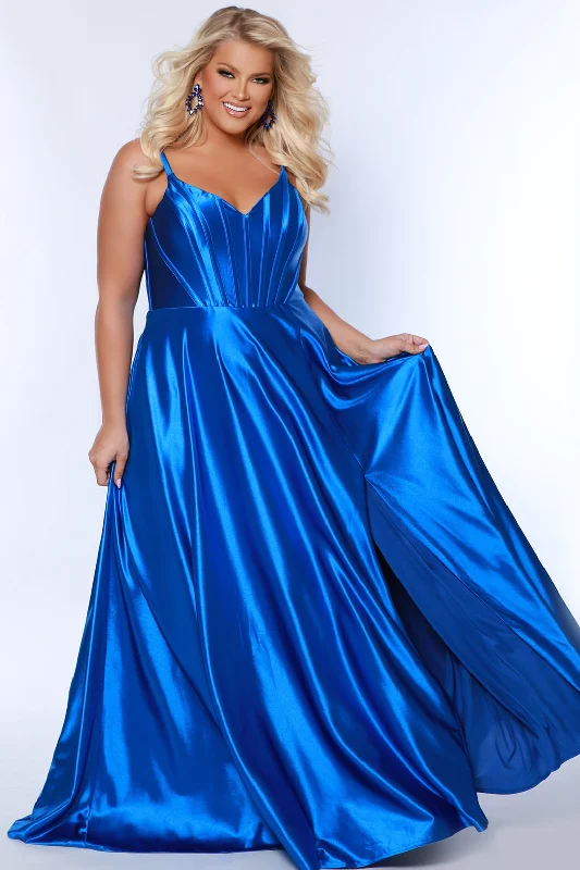 Sydney Closet SC7380 Plus Size A Line Corset Formal Prom Dress