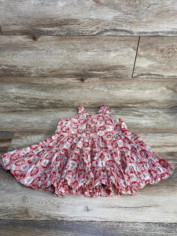Oilily Floral Tiered Dress Red sz 2T