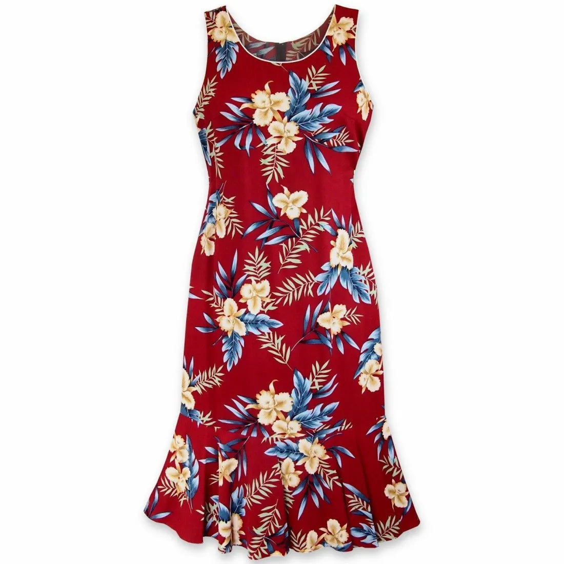 Midnight Maroon Hana Aloha Hawaiian Dress