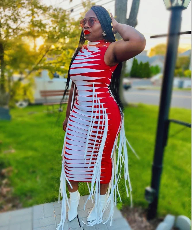 Naomi Fringe Dress