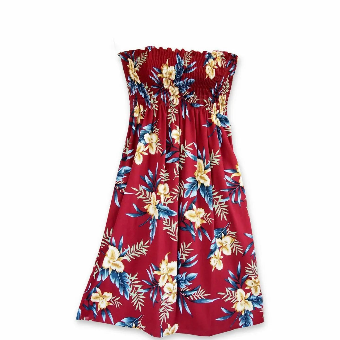 Midnight Maroon Moonkiss Hawaiian Dress
