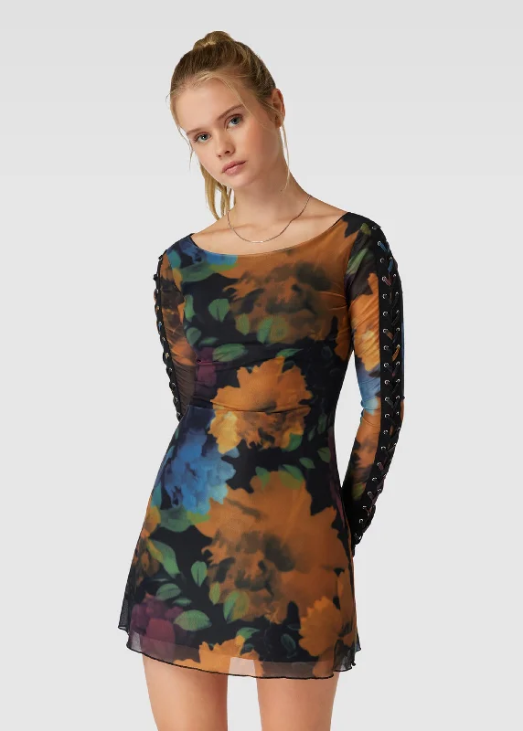 Women's Floral Printed Dress,Multi