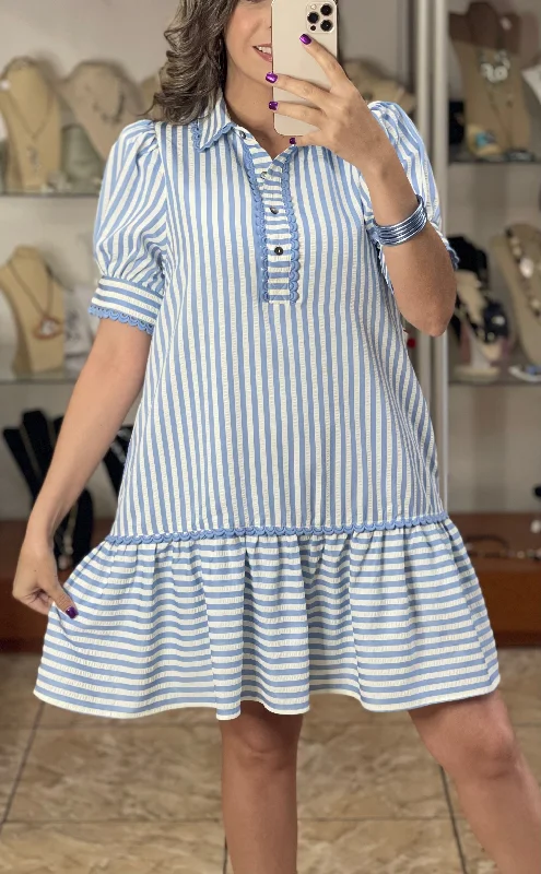 Baby Blue Stripes Dress