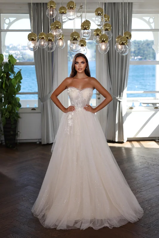Modessa Couture M20352 Long Formal Ball Gown Beaded Prom Dress