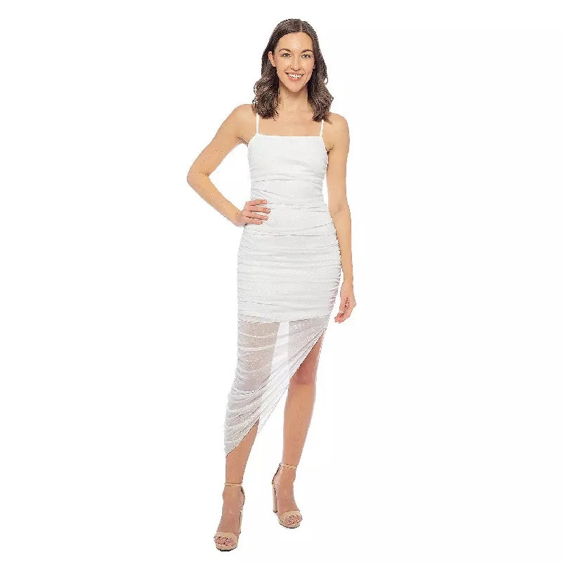 Jump Apparel 12945 High Low Glitter Fitted Cocktail Dress