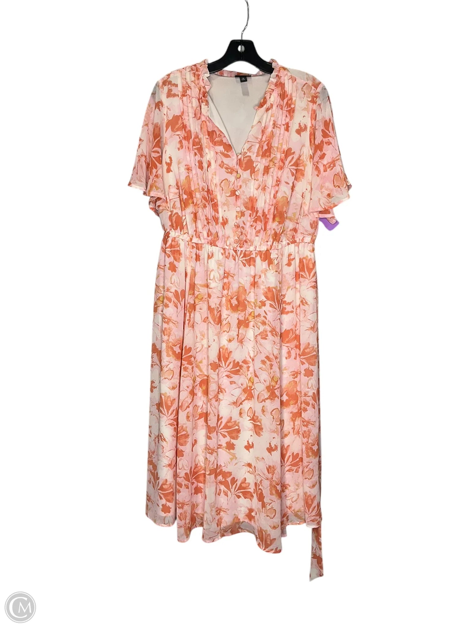 Dress Casual Midi By Torrid In Floral Print, Size: L