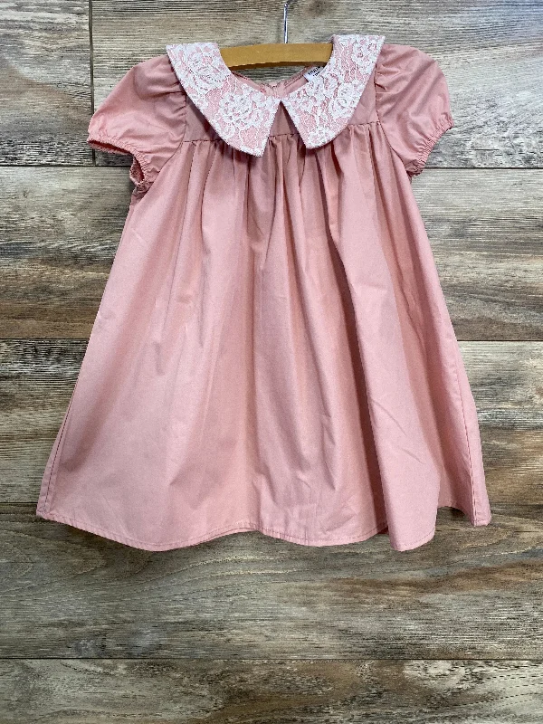 Shein Lace Collar Dress Pink sz 2-3T