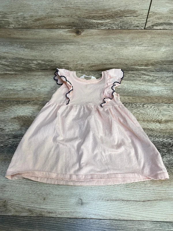 H&M Flounce-Trimmed Jersey Dress Pink sz 2T