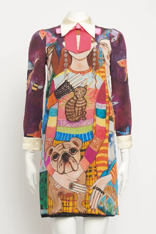 2015 Limited Collection Silk print Preowned Dress
