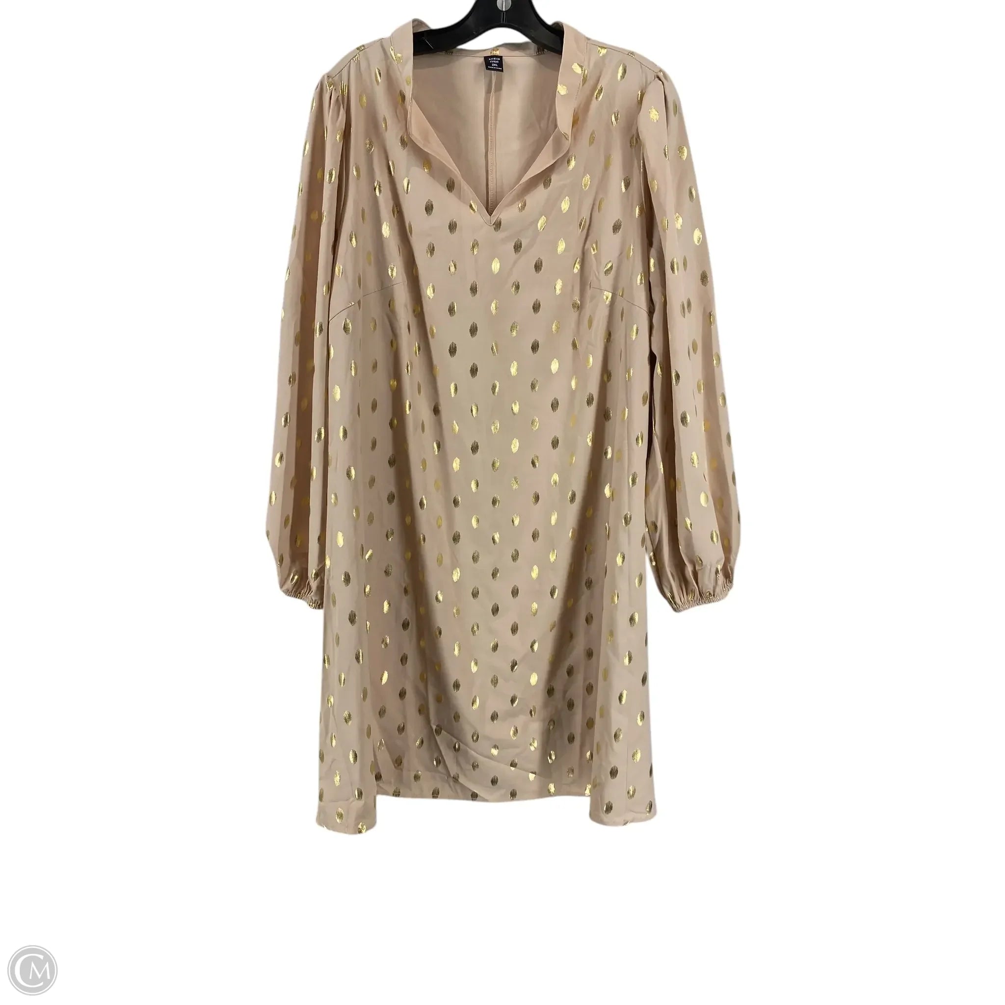 Dress Casual Short By Shein In Tan, Size: 2x