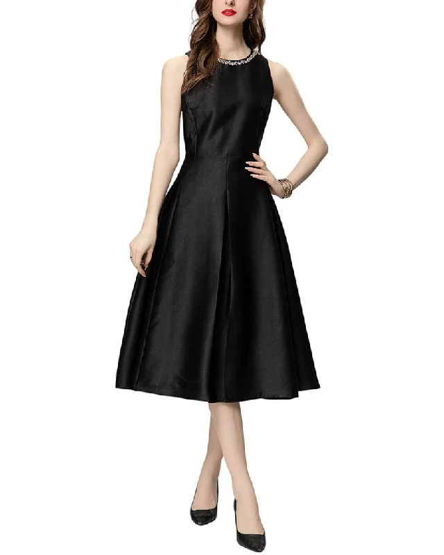 BURRYCO Midi Dress Fashionable Off-Shoulder Dress Midi