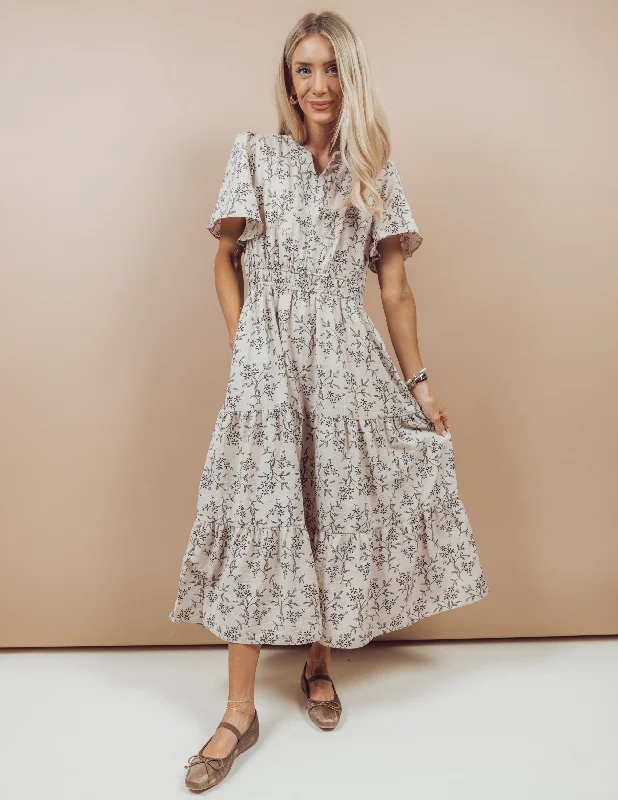 Debbie Midi Dress Stylish Silk Midi Dress