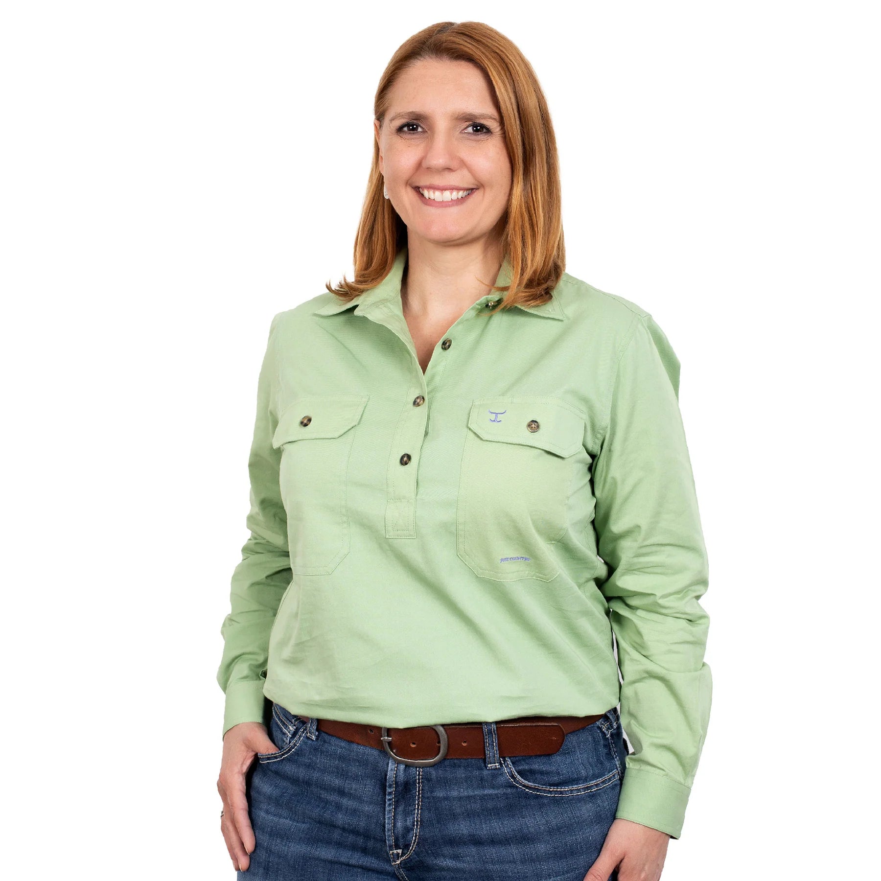 Just Country Wms Jahna Workshirt Classic Casual Short Sleeve
