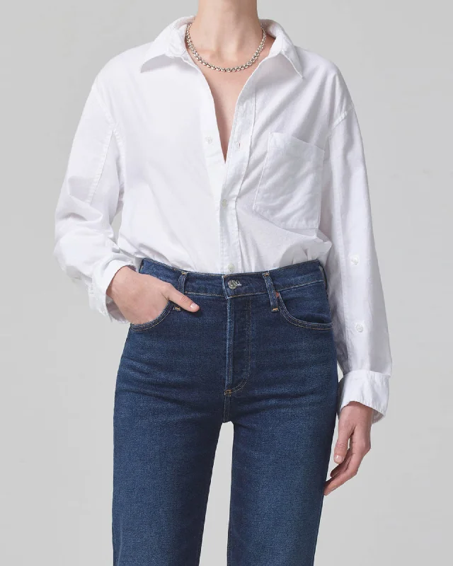 Kayla Shirt Trendy Tie-Front Short Shirt
