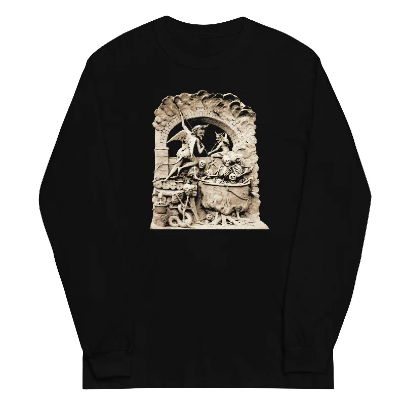 Les Diableries The Pits of Hell and the Devil Long Sleeve Shirt Comfortable Short Sleeve Tunic