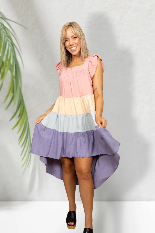 Mi Amor Midi Dress Stylish Pleated Skirt Midi Dress