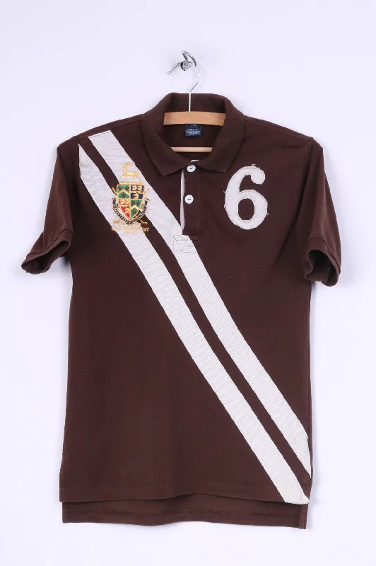 Polo by Ralph Lauren Womens S 8 Polo Shirt Brown Short Sleeve Golf Tournament RLPC #6 Elegant Off-Shoulder Short Shirt Polo by Ralph Lauren Womens S 8 Polo Shirt Brown Short Sleeve Golf Tournament RLPC #6 Elegant Off-Shoulder Short Shirt