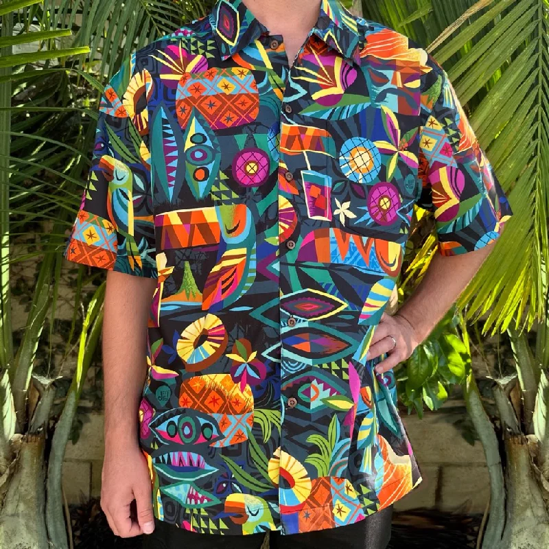 PRE ORDER, 'Toucan Whip' Classic Aloha Button Up-Shirt - Unisex Trendy Short Sleeve Blouse