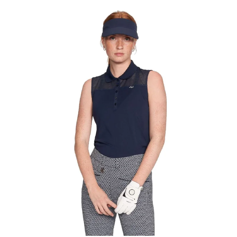 Rohnisch Ladies Miko Sleeveless Golf Polo Shirt 110169 Fashionable Rounded Short Shirt