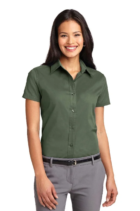 Port Authority Ladies Short Sleeve Easy Care  Shirt.  L508 Fashionable Rounded Short Shirt