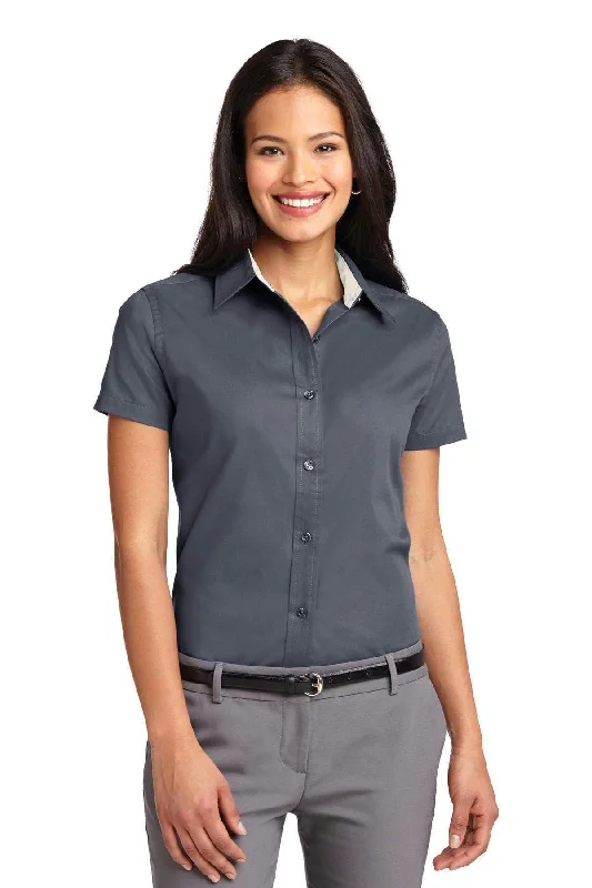 Port Authority Ladies Short Sleeve Easy Care  Shirt.  L508 Comfortable Flowing Short Sleeve