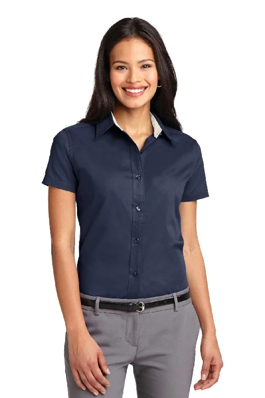 Port Authority Ladies Short Sleeve Easy Care  Shirt.  L508 Trendy Sleeveless Short Shirt