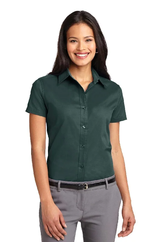 Port Authority Ladies Short Sleeve Easy Care  Shirt.  L508 Soft Flowing Short Shirt