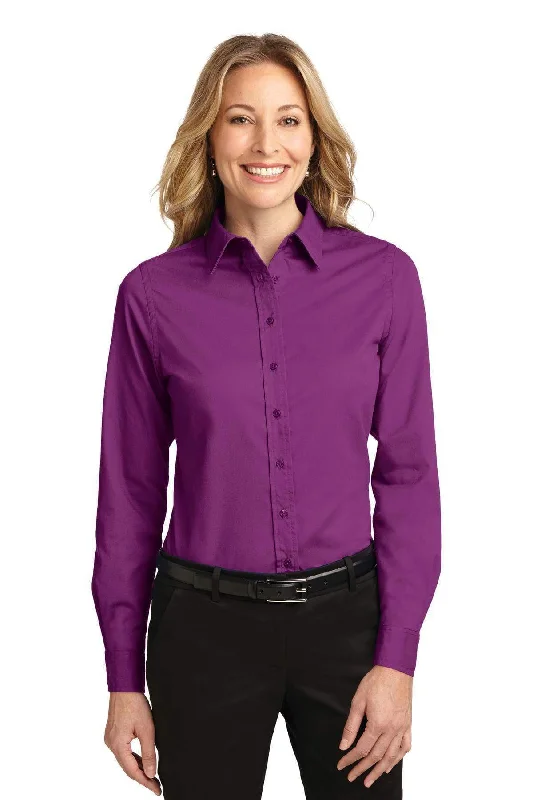 Port Authority Ladies Long Sleeve Easy Care Shirt.  L608 Comfortable Ribbed Short Sleeve