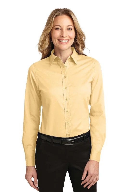 Port Authority Ladies Long Sleeve Easy Care Shirt.  L608 Casual Ruffle Short Shirt