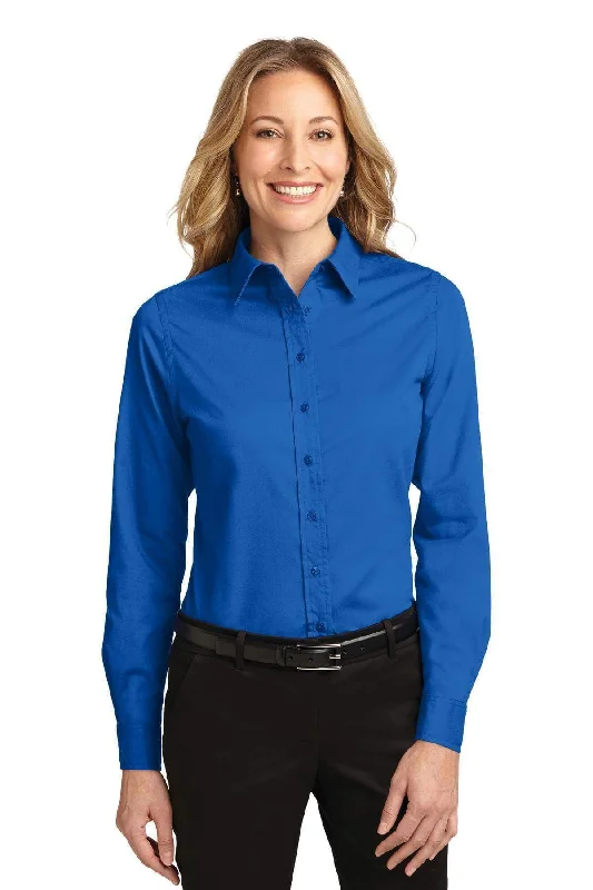 Port Authority Ladies Long Sleeve Easy Care Shirt.  L608 Casual Button-Up Short Tee