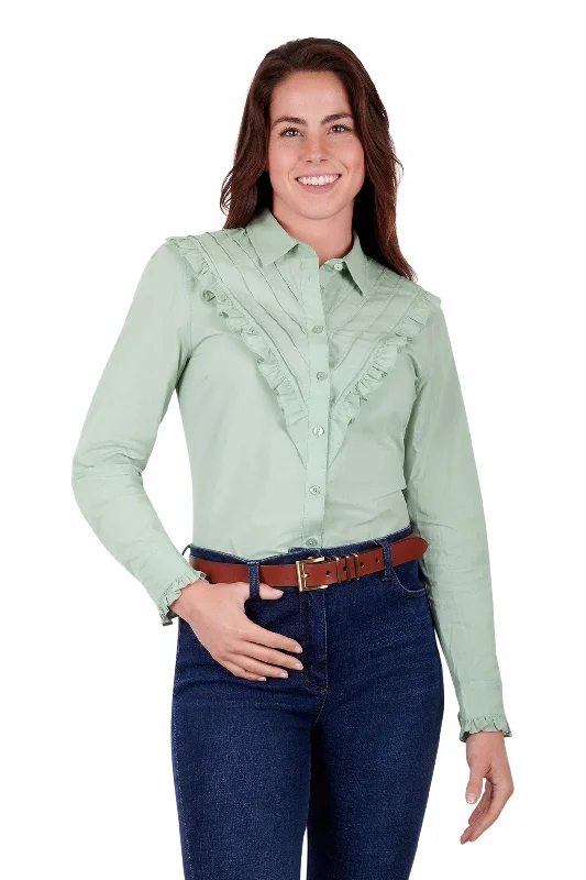 Thomas Cook Wmns Savannah LS Shirt - Black Friday Sale Cozy Linen Short Shirt