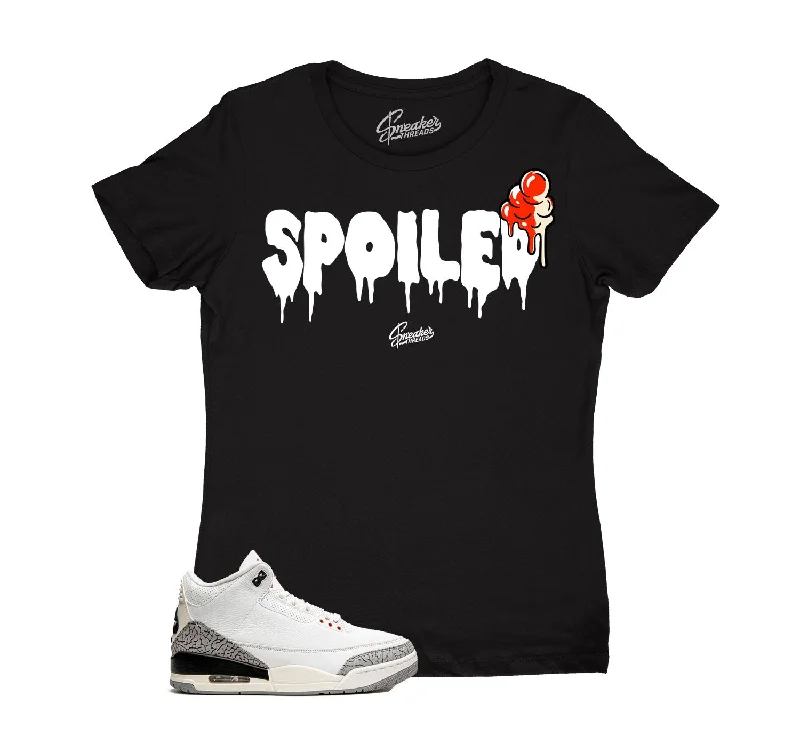 Womens - Reimagined White Cement 3 Spoiled Shirt Fashionable Button-Front Short Sleeve