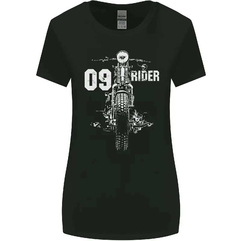09 Motorbike Rider Biker Motorcycle Womens Wider Cut T-Shirt Terry Blend Velvet Blend Canvas Blend 09 Motorbike Rider Biker Motorcycle Womens Wider Cut T-Shirt Terry Blend Velvet Blend Canvas Blend
