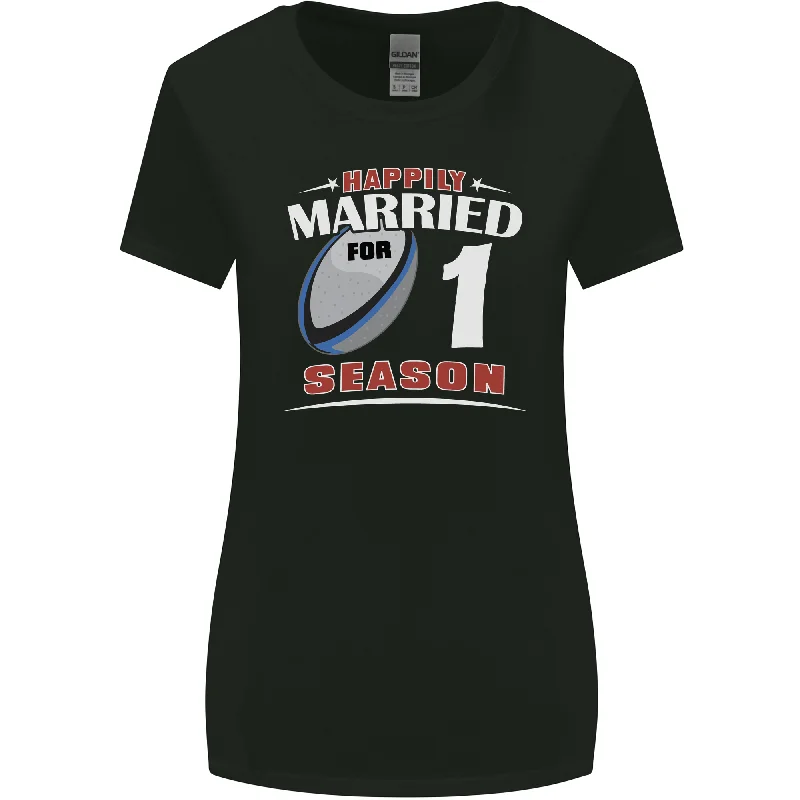 1 Year Wedding Anniversary 1st Rugby Womens Wider Cut T-Shirt Thin T-Shirt Open Front Quick Dry 1 Year Wedding Anniversary 1st Rugby Womens Wider Cut T-Shirt Thin T-Shirt Open Front Quick Dry