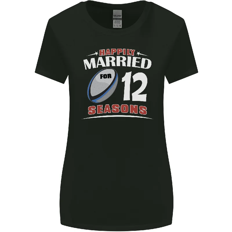 12 Year Wedding Anniversary 12th Rugby Womens Wider Cut T-Shirt Chenille Fabric Brocade Fabric Lace Fabric 12 Year Wedding Anniversary 12th Rugby Womens Wider Cut T-Shirt Chenille Fabric Brocade Fabric Lace Fabric