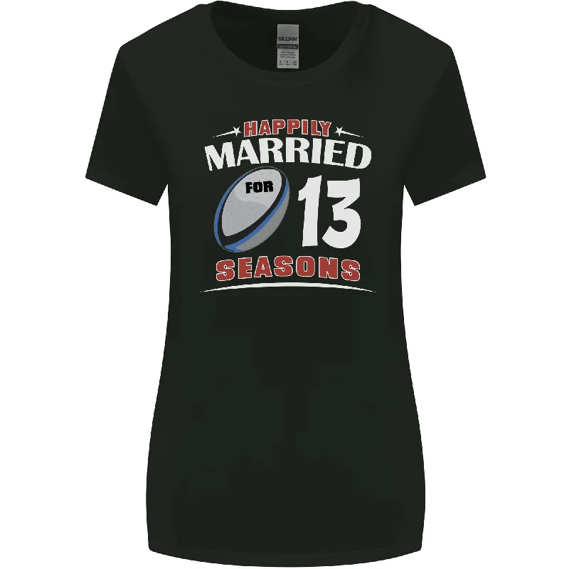 13 Year Wedding Anniversary 13th Rugby Womens Wider Cut T-Shirt Lace Blend Ribbed Blend Corduroy Blend 13 Year Wedding Anniversary 13th Rugby Womens Wider Cut T-Shirt Lace Blend Ribbed Blend Corduroy Blend
