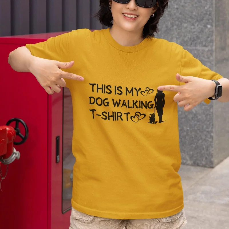 This Is My Dog Walking T-Shirt, Round Neck Half Sleeve Classic T-Shirt Rayon Fabric Velvet Fabric Corduroy Fabric This Is My Dog Walking T-Shirt, Round Neck Half Sleeve Classic T-Shirt Rayon Fabric Velvet Fabric Corduroy Fabric