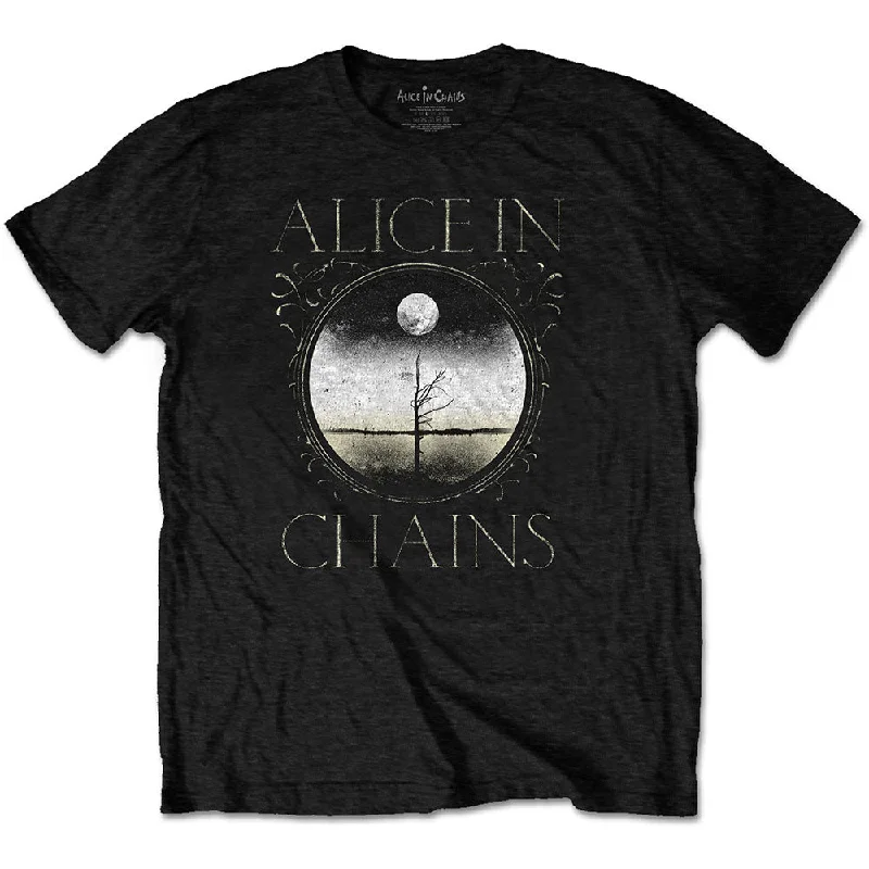Alice In Chains | Official Band T-Shirt | Moon Tree (Back Print) Graphic Embroidered Appliqued Alice In Chains | Official Band T-Shirt | Moon Tree (Back Print) Graphic Embroidered Appliqued