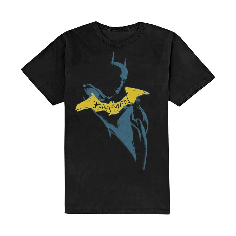 DC Comics | Official Band T-Shirt | The Batman Yellow Sketch Lace Blend Ribbed Blend Corduroy Blend