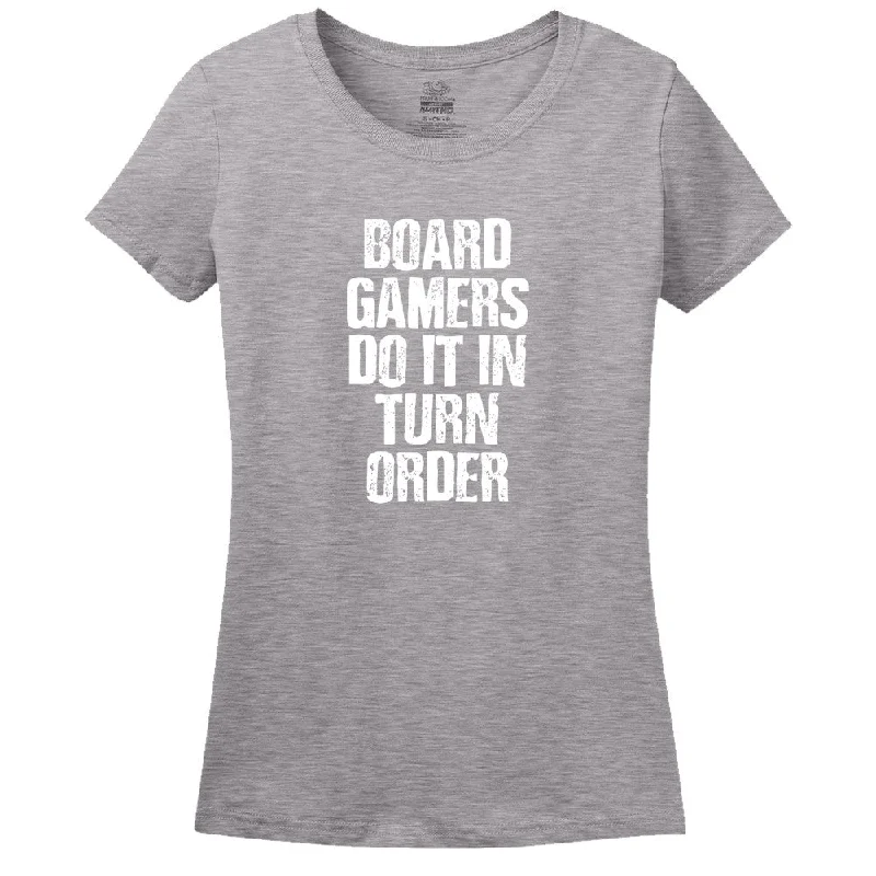 Board Gamers Do It In Turn Order Women's T-Shirt Jersey Fabric Tulle Fabric Batik Fabric Board Gamers Do It In Turn Order Women's T-Shirt Jersey Fabric Tulle Fabric Batik Fabric