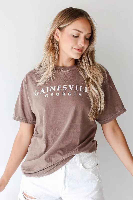 Brown Gainesville Georgia Tee Lace Blend Ribbed Blend Corduroy Blend