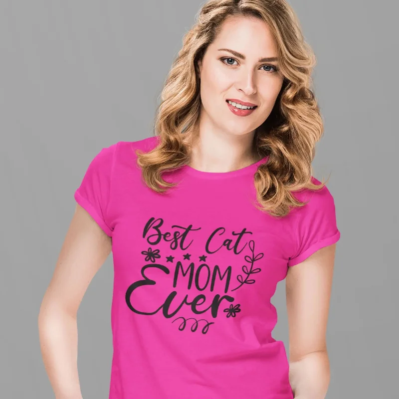 Best Cat Mom Ever Round Neck Half Sleeve Classic T-Shirt Lace Blend Ribbed Blend Corduroy Blend Best Cat Mom Ever Round Neck Half Sleeve Classic T-Shirt Lace Blend Ribbed Blend Corduroy Blend