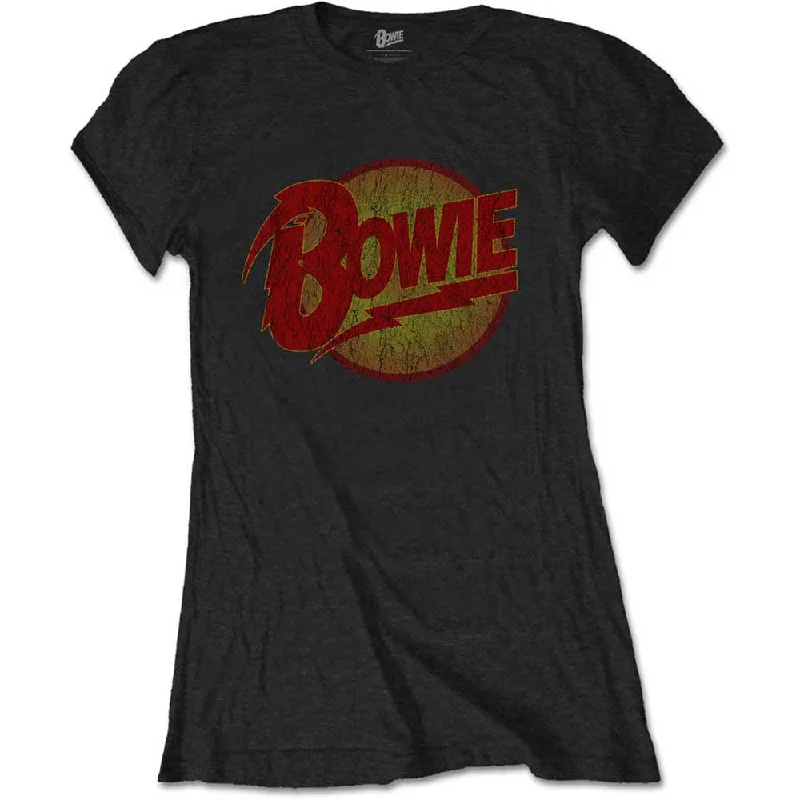 David Bowie Ladies T-Shirt: Diamond Dogs Vintage Iron Safe Non-Iron Wrinkle Free