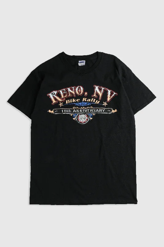 Deadstock Reno Bike Rally Tee - L Spandex Blend Rayon Blend Denim Blend