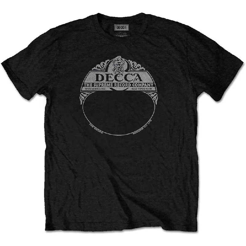 Decca Records | Official Band T-Shirt | Supreme Label Satin Fabric Silk Fabric Chiffon Fabric