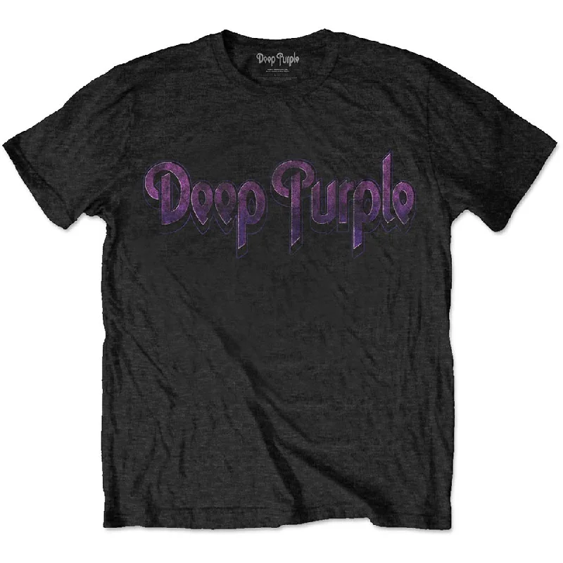 Deep Purple | Official Band T-Shirt | Vintage Logo Layered Multi-layer Single Layer