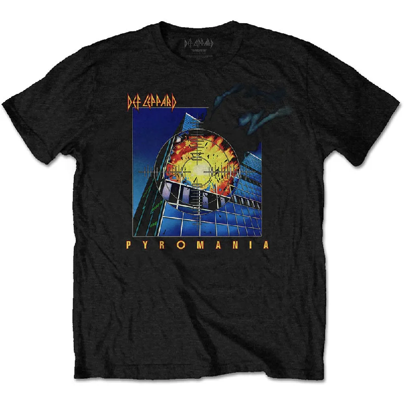 Def Leppard | Official Band T-Shirt | Pyromania Thin T-Shirt Open Front Quick Dry