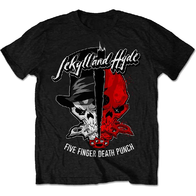 Five Finger Death Punch | Official Band T-Shirt | Jekyll & Hyde Striped Floral Plaid