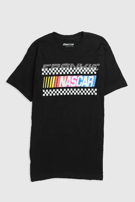 Frankie Rhinestone Racing Tee Houndstooth Herringbone Solid