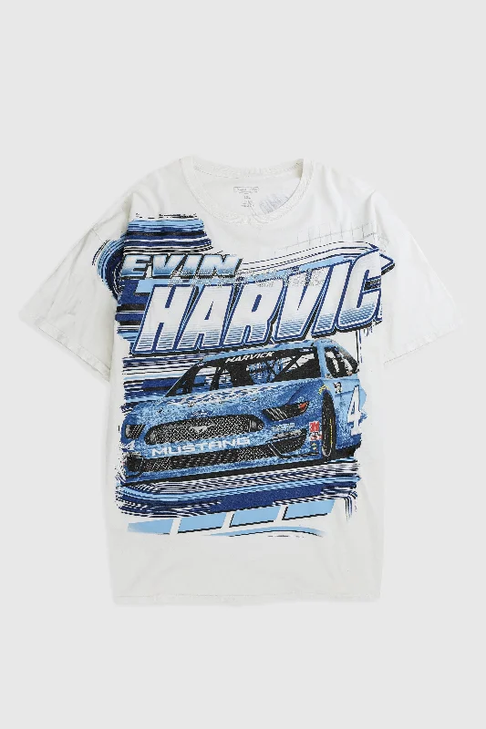 Frankie Rhinestone Racing Tee Houndstooth Herringbone Solid